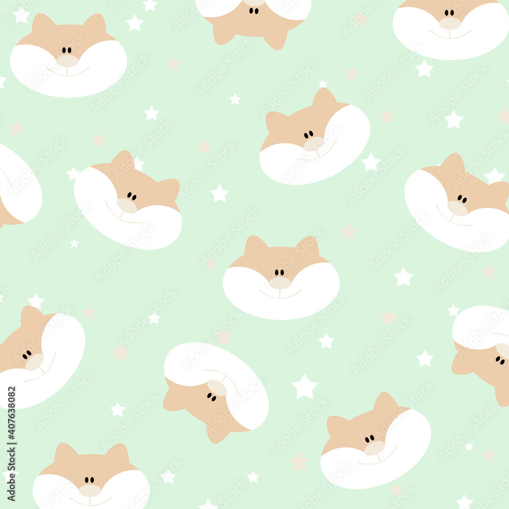 Pepe der pfiffige kleine Fuchs hintergrund textur tapete stoff wand muster tier pastell grün Pepe der pfiffige kleine Fuchs hintergrund textur tapete stoff wand muster tier pastell grün