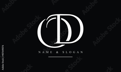 OD, DO, O, D abstract letters logo monogram
