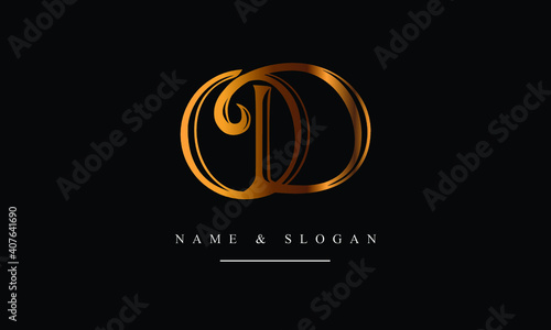 OD, DO, O, D abstract letters logo monogram