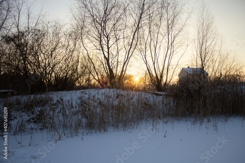 sunrise over the lake