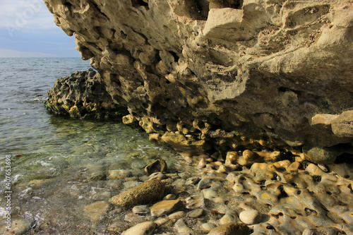 Beautiful rock by the sea. © Борис Масюра