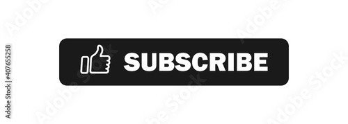 Subscribe button icon set. Social media follower concept. Vector EPS 10. Isolated on white background