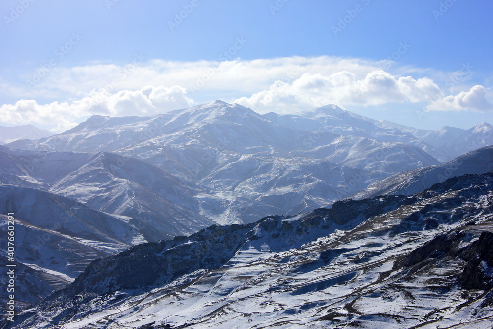 Fototapeta premium Azerbaijan. Guba region. Caucasian ridge.