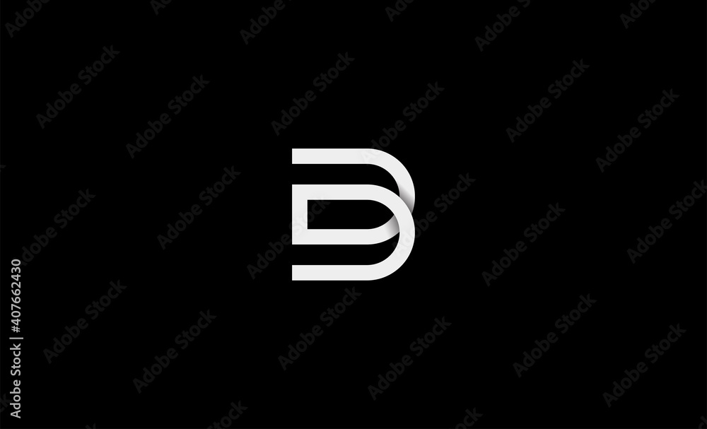Initial DD DB Logo Design icon Illustration - obrazy, fototapety, plakaty 