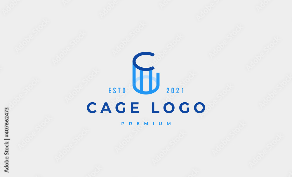 Cage Vector Logo Design icon Illustration Cage Vector Logo Design icon Illustration