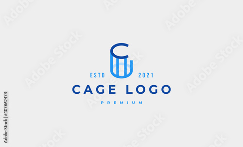 Cage Vector Logo Design icon Illustration