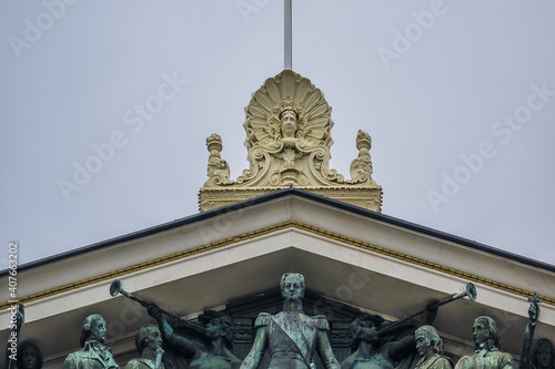 The House of the Estates with Greek temple facades (1891) - a historical building in Helsinki, Finland. photo