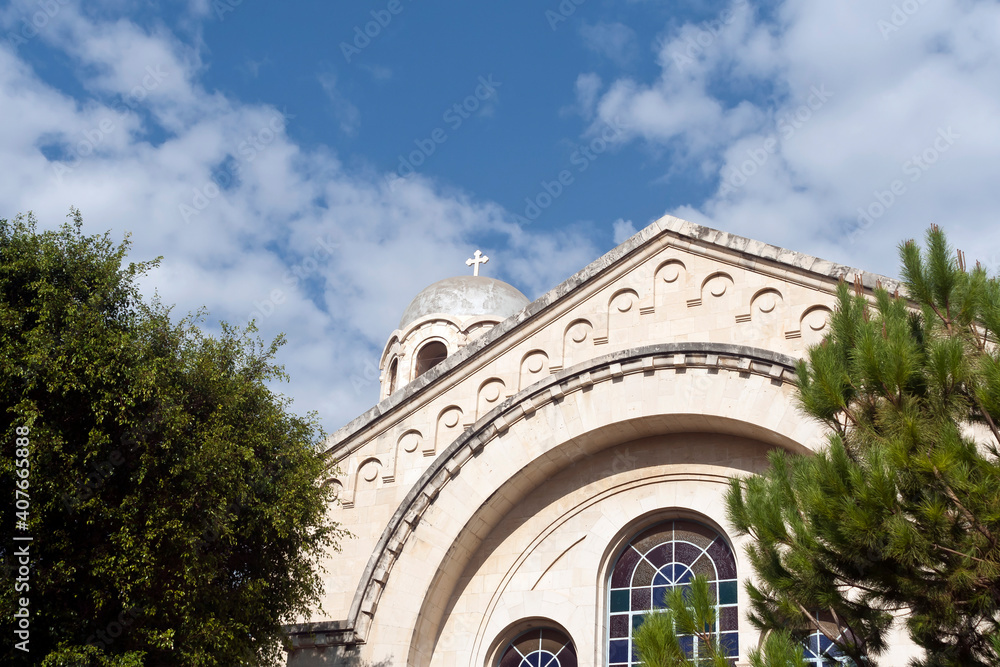 Christian church in front of the sky Christian church in front of the sky