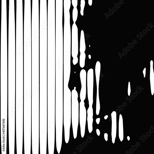 Graphic portrait of young beautiful woman in profile makes of black and white lines. Modern abstract geometric style is very useable for wall interior design, landing page, website, banner,  photo