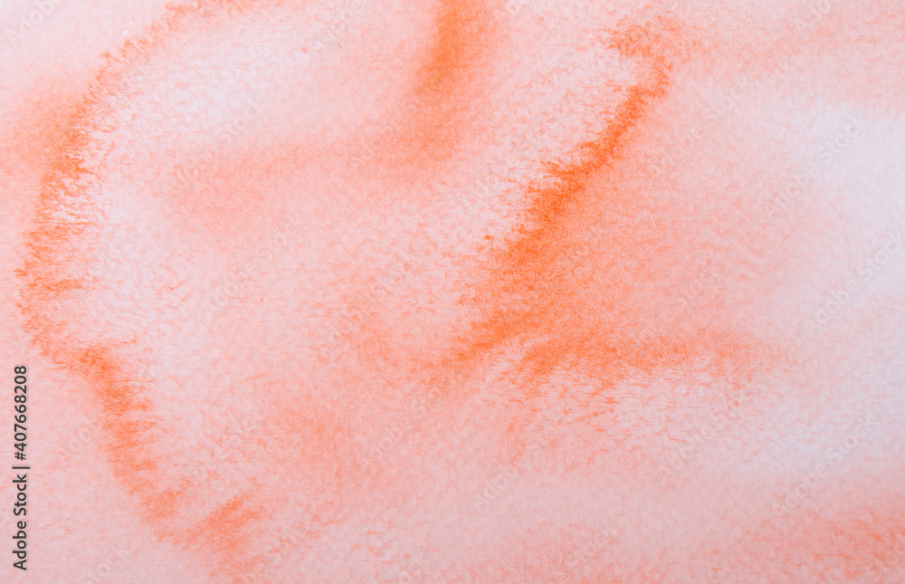 Fototapeta premium Abstract orange watercolor background, design element.