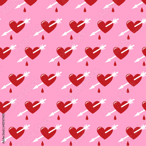 Seamless pattern, background for the saint Valentine day. Vector image.