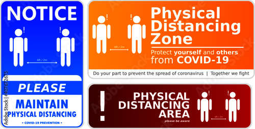 COVID-19 Physical/Social Distancing Sign