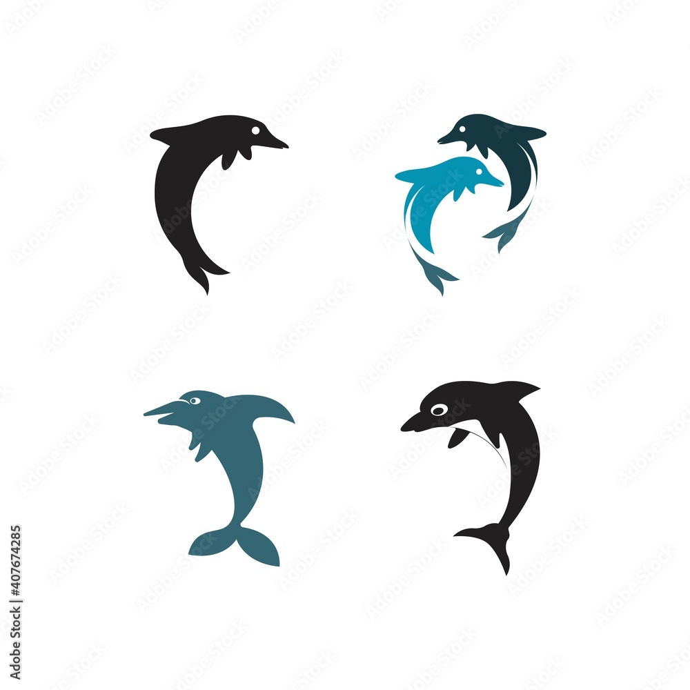 Fototapeta Dolphin logo icon