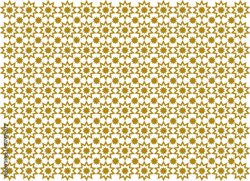 Arabic patern is a combination of dark brown and light brown