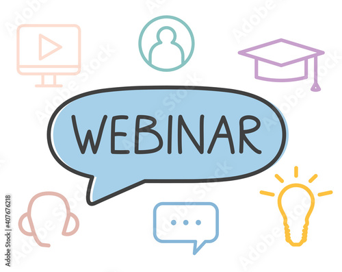 webinar e-learning online concept - vector illustration