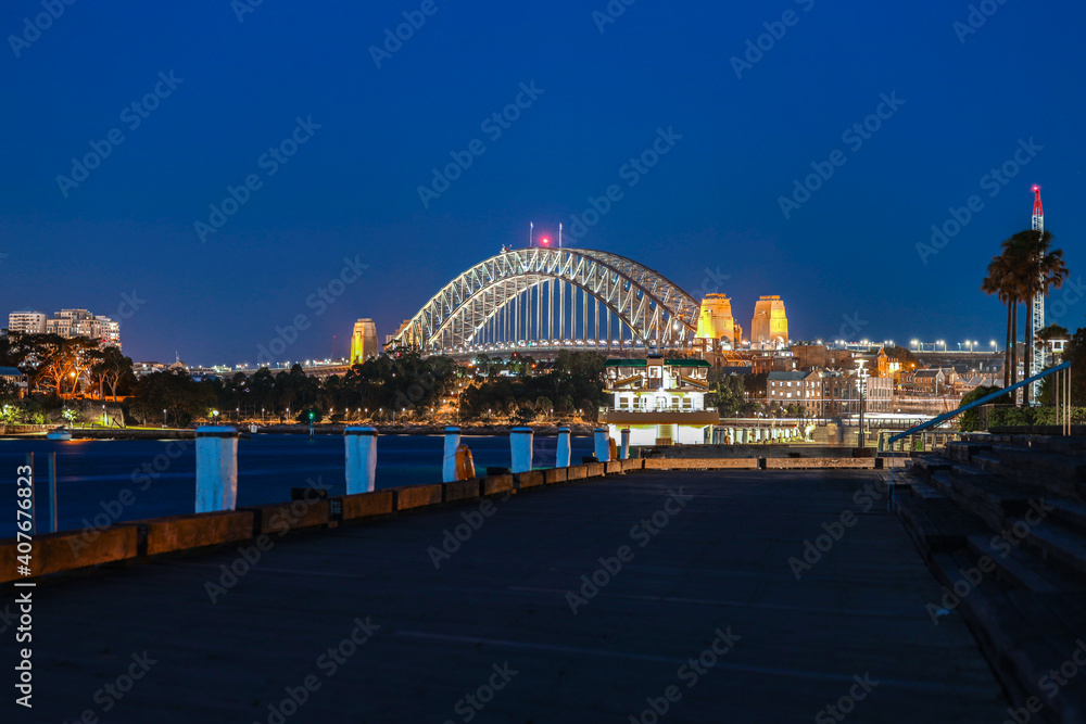 Naklejka premium Sydney Harbour at Sunset NSW Australia