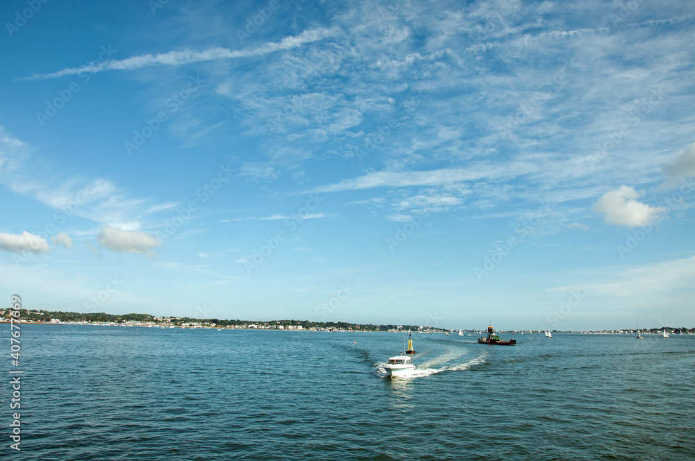 Poole harbour, Dorset, England , in the summertime.