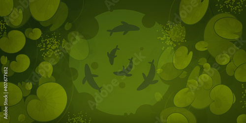 Fotografie Betting with fish top view