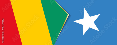 Guinea and Somalia flags  two vector flags.