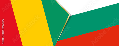 Guinea and Bulgaria flags  two vector flags.