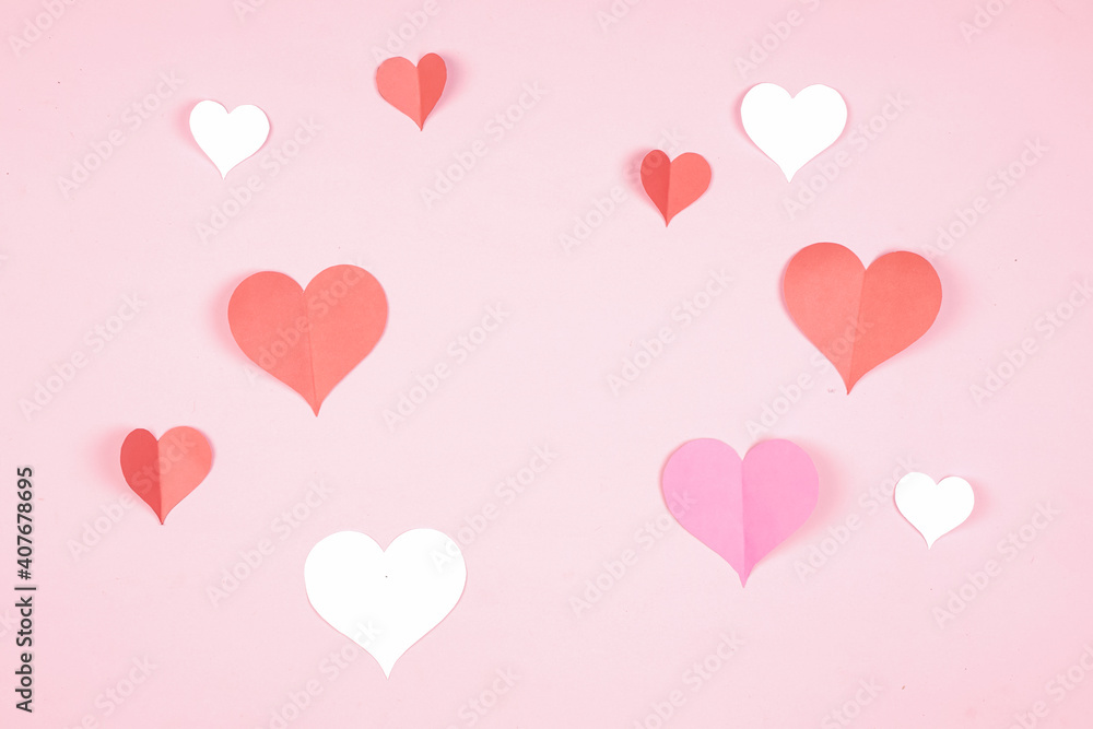 Heart shaped paper sticked on pink background. Emblem of love for happy women, beloved mother, birthday cards and valentine greeting designs. Valentine's day backgrounds. Templates to convey our love. Heart shaped paper sticked on pink background. Emblem of love for happy women, beloved mother, birthday cards and valentine greeting designs. Valentine's day backgrounds. Templates to convey our love.