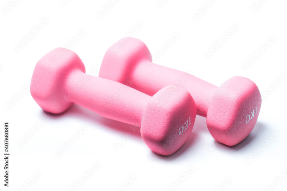 dumbbells isolated on white dumbbells isolated on white