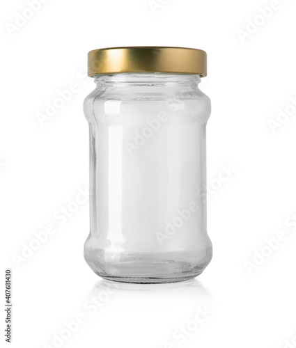 empty glass jar for food and canned food.