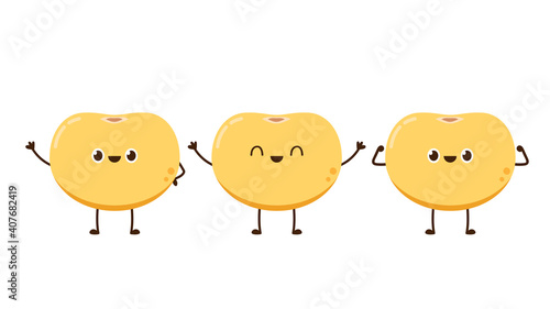 Soybean vector. Soybean character design.