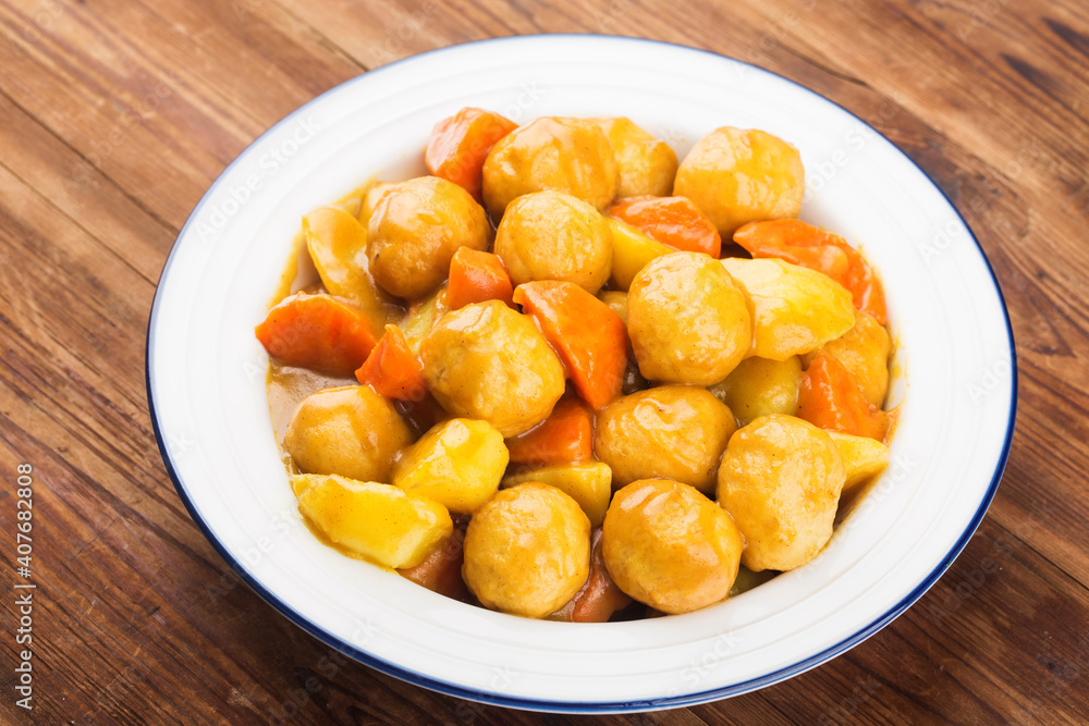 curry potato carrot fish ball (3) curry potato carrot fish ball (3)