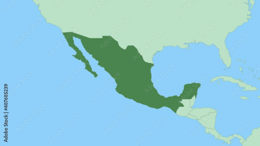 Map of Mexico with pin of country capital. Mexico Map with neighboring countries in green color.
Map of Mexico with pin of country capital. Mexico Map with neighboring countries in green color.