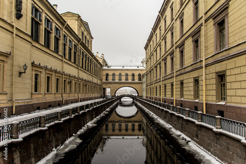 Winter Canal in St. Petersburg in winter © roman