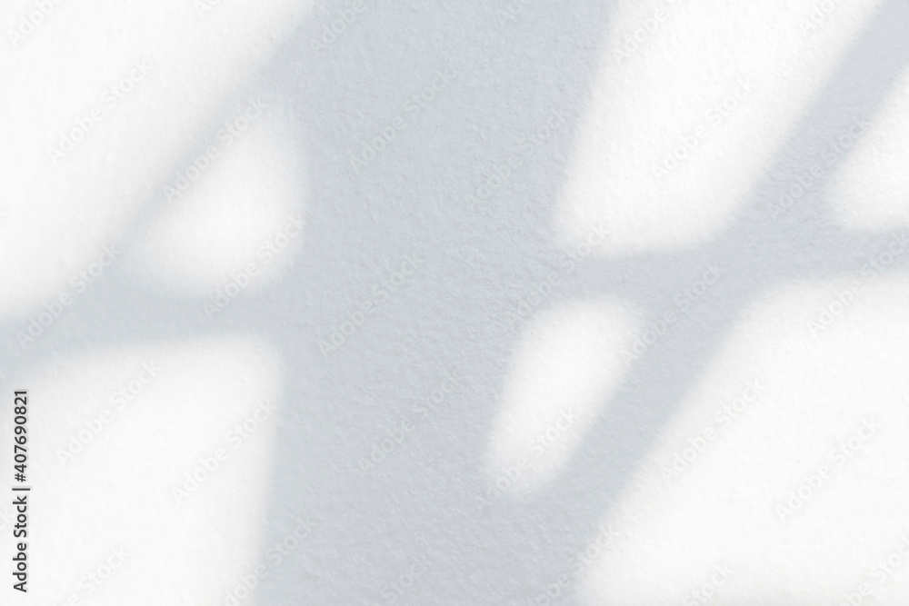 Fototapeta premium Abstract shadow and striped diagonal light background on white wall from window, architecture dark gray and sunshine diagonal geometric effect overlay for backdrop and mockup design