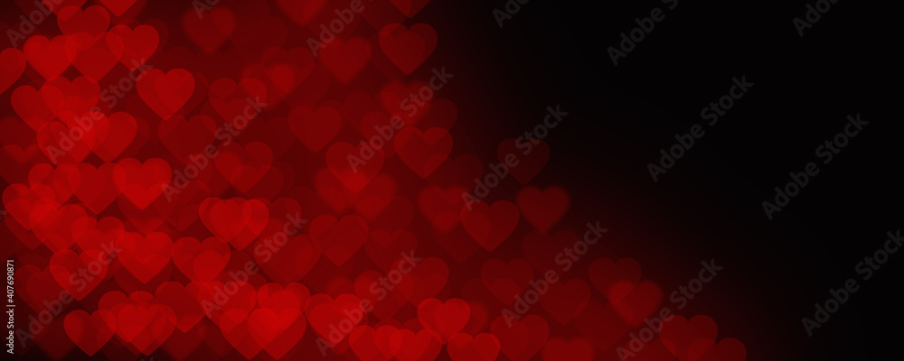 background for valentine's day decoration. bright red heart, bokeh. love. preparing for the holiday.