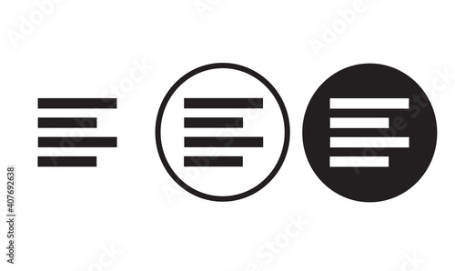 align left icon web icon set vector illustration