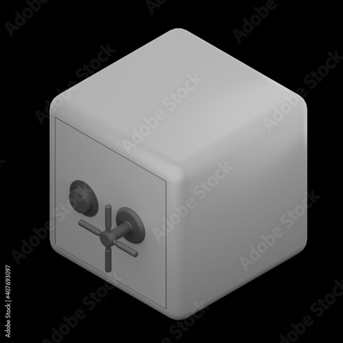 Isometric Icon safe box