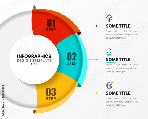 Infographic design template. Creative concept with 3 steps