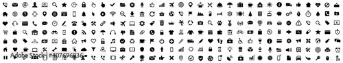 Web Icons set. Business Shopping Finance Tourism Web icons collection. Vector