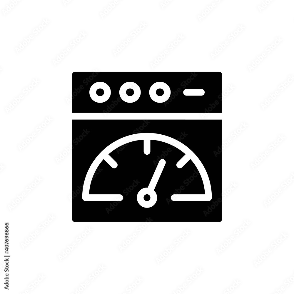 speed test glyph Icon. internet of things vector illustration on white background speed test glyph Icon. internet of things vector illustration on white background