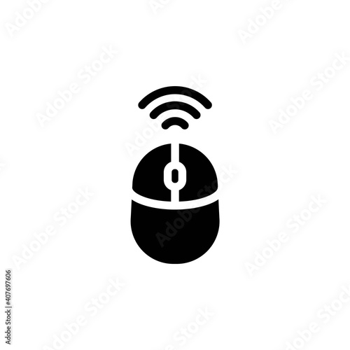 mouse glyph Icon. internet of things vector illustration on white background