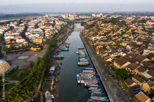 aerial view of Hoi An, Ancient Town, in vietnam