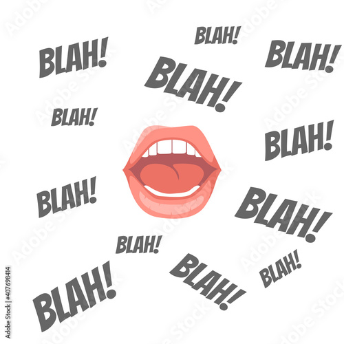 vector graphic of blah blah day good for blah blah day celebration. flat design. flyer design.flat illustration.