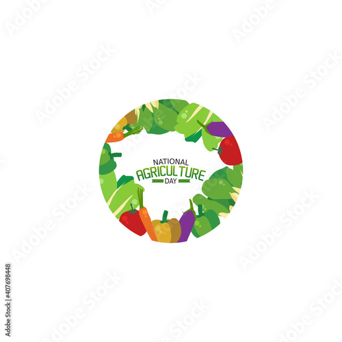 vector graphic of national agriculture day good for national agriculture day celebration. flat design. flyer design.flat illustration.