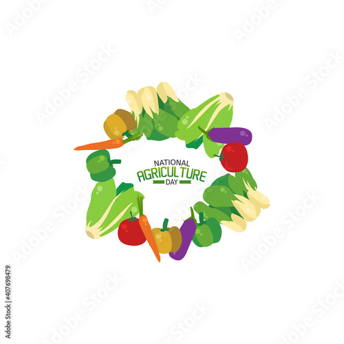 vector graphic of national agriculture day good for national agriculture day celebration. flat design. flyer design.flat illustration.
