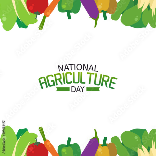 vector graphic of national agriculture day good for national agriculture day celebration. flat design. flyer design.flat illustration.