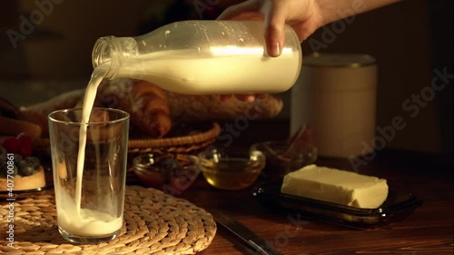food, breakfast, milk, coffee, cup, tea, drink, sweet, meal, snack, table, bread, dessert, cookie, delicious, glass, croissant, plate, cake, pastry, healthy, cookies, sugar, white, fresh, baked