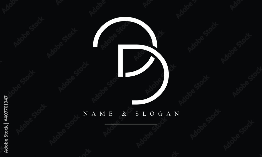 OD, DO, O, D abstract letters logo monogram - obrazy, fototapety, plakaty 