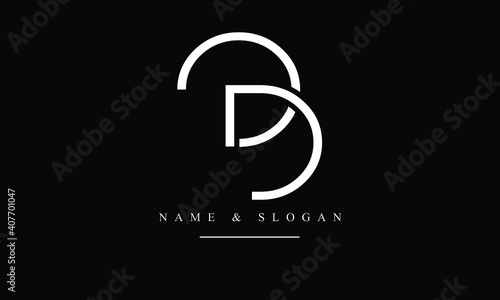 OD, DO, O, D abstract letters logo monogram