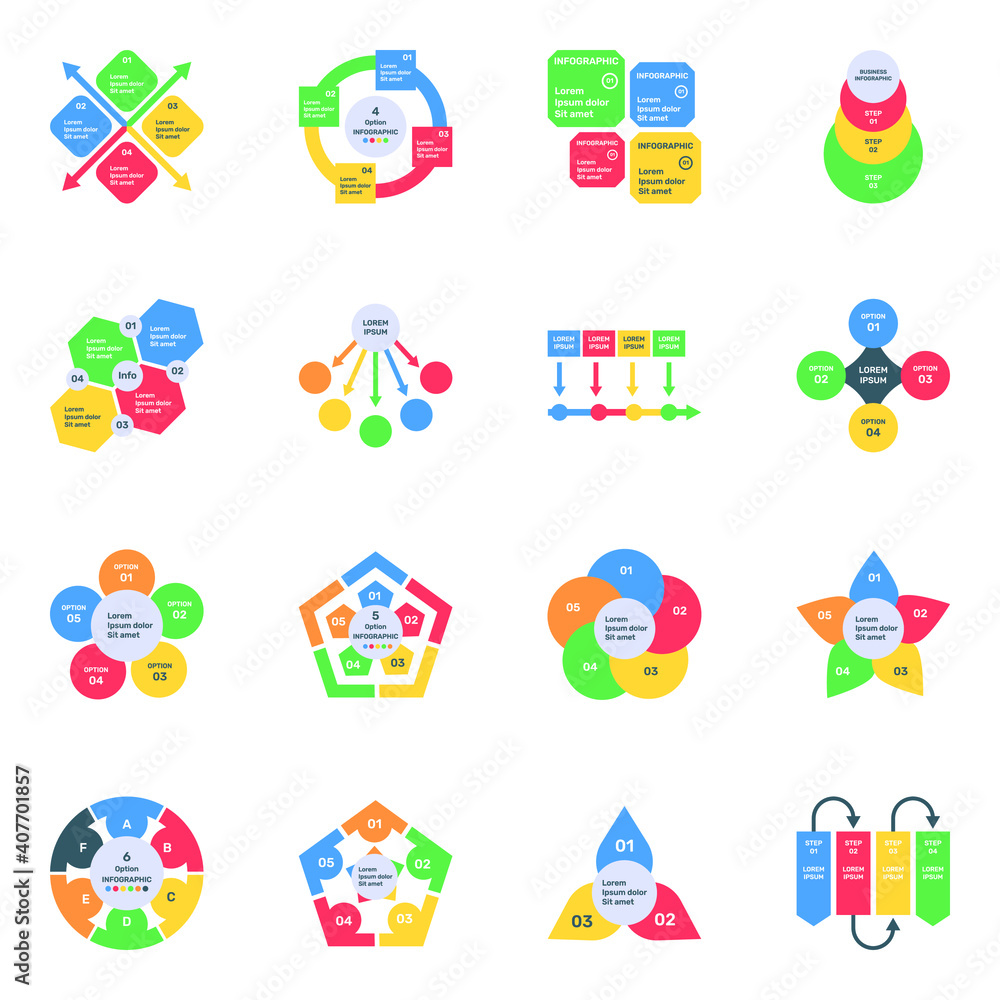 Flat Icons of Timeline Infographics in Editable Style
Flat Icons of Timeline Infographics in Editable Style
