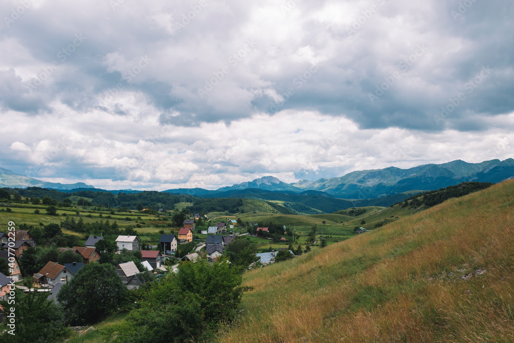 Fototapeta premium village in the mountains