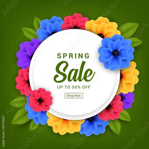 spring sale poster graphic design illustration